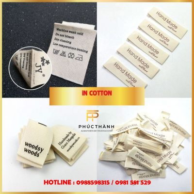 IN NHÃN COTTON
