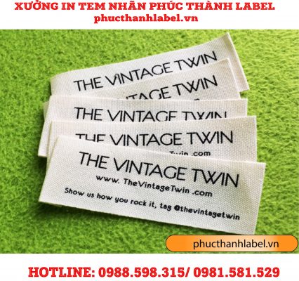 【 Xưởng In Tem Nhãn Quần Áo 】- Cotton Nền Trắng