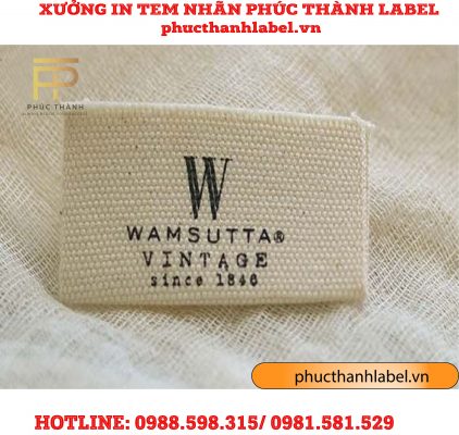 【 Xưởng In Tem Nhãn Quần Áo 】- Cotton Nền Vàng Kem