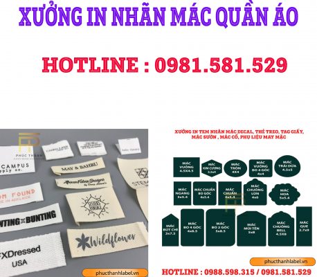 Xưởng In Tem Mác Quần Áo 